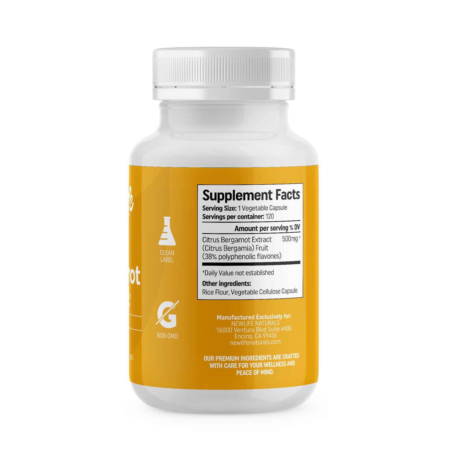 Citrus Bergamot 500mg - 120 Capsules